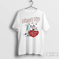 Premium Kitten Shut Up For Just A Bit Heart Valentines Day T Shirts