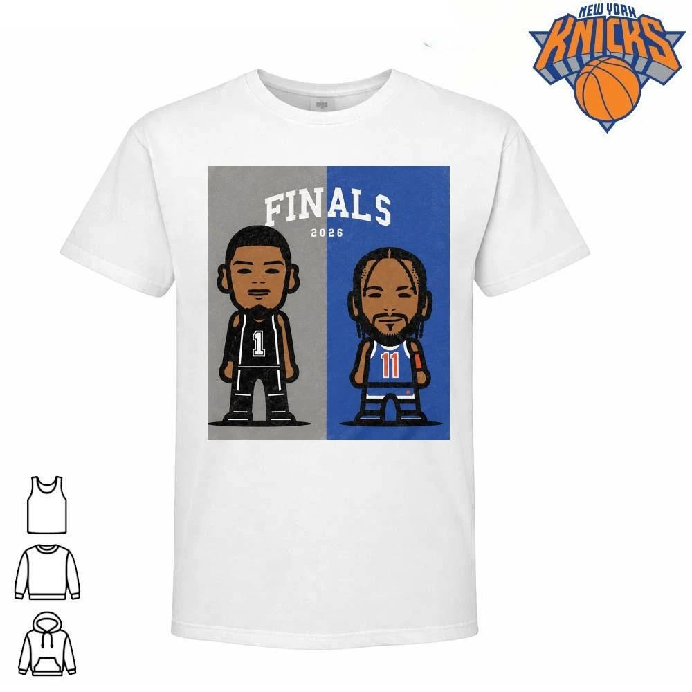 NBA Finals 2026 Chibi Wemby & Jalen Basketball Players Graphic White T Shirt