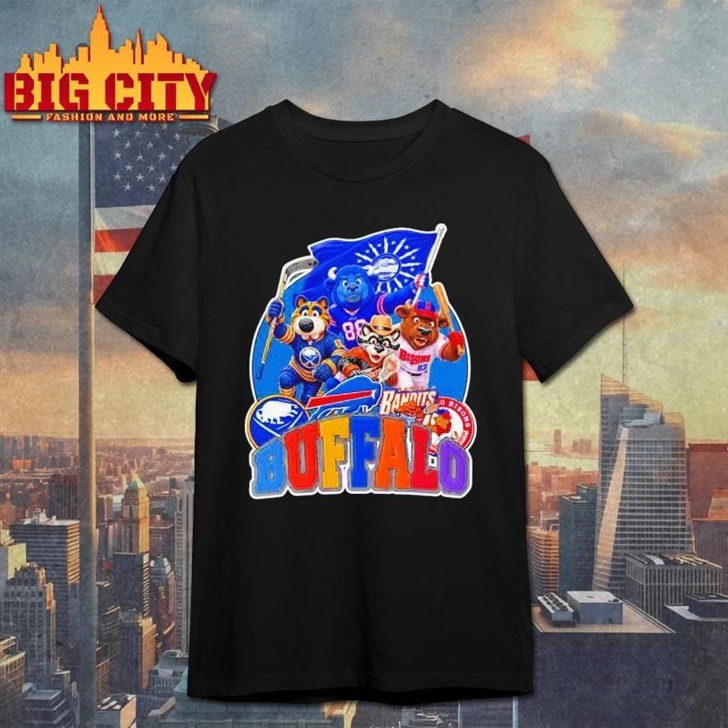 Buffalo sports mascot squad flag Shirt