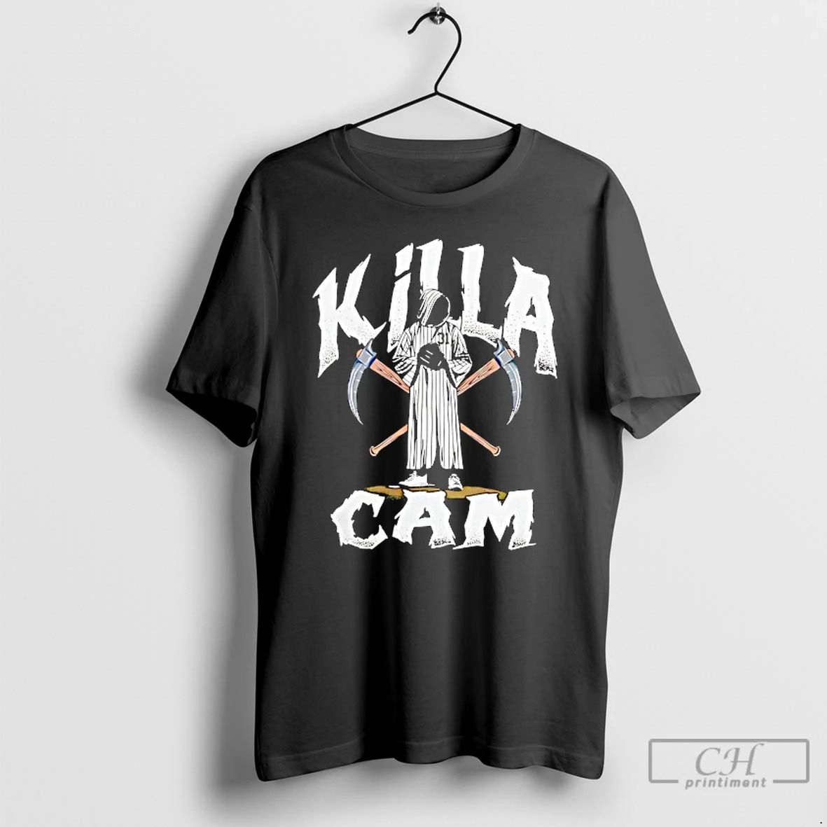 Premium Grim Reaper Killa Cam New York Yankees Baseball T Shirts