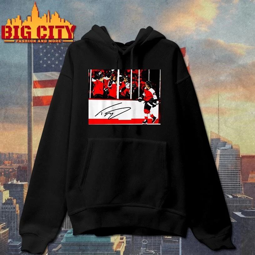 Flyer Trevor zegras penalty box celebration signature shirt