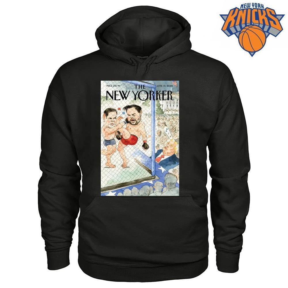 The New Yorker June 15 2026 Cover Donald Trump Political Parody MMA Cage Fight NBA Finals 2026 Shirt