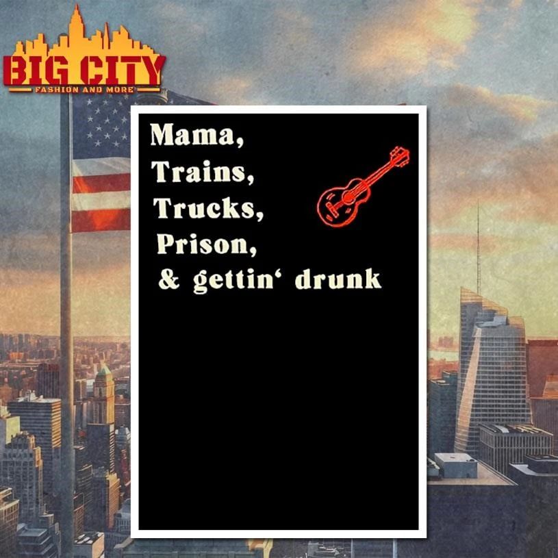 David Allan Coe Mamas, Trains, Trucks, Prison and Getting Drunk Memories Legend Shirt