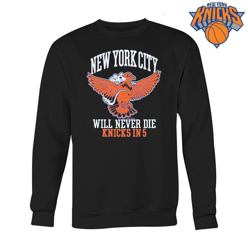 New York City Will Never Die Pigeon Rat Knicks In 5 NBA Finals 2026 Shirt