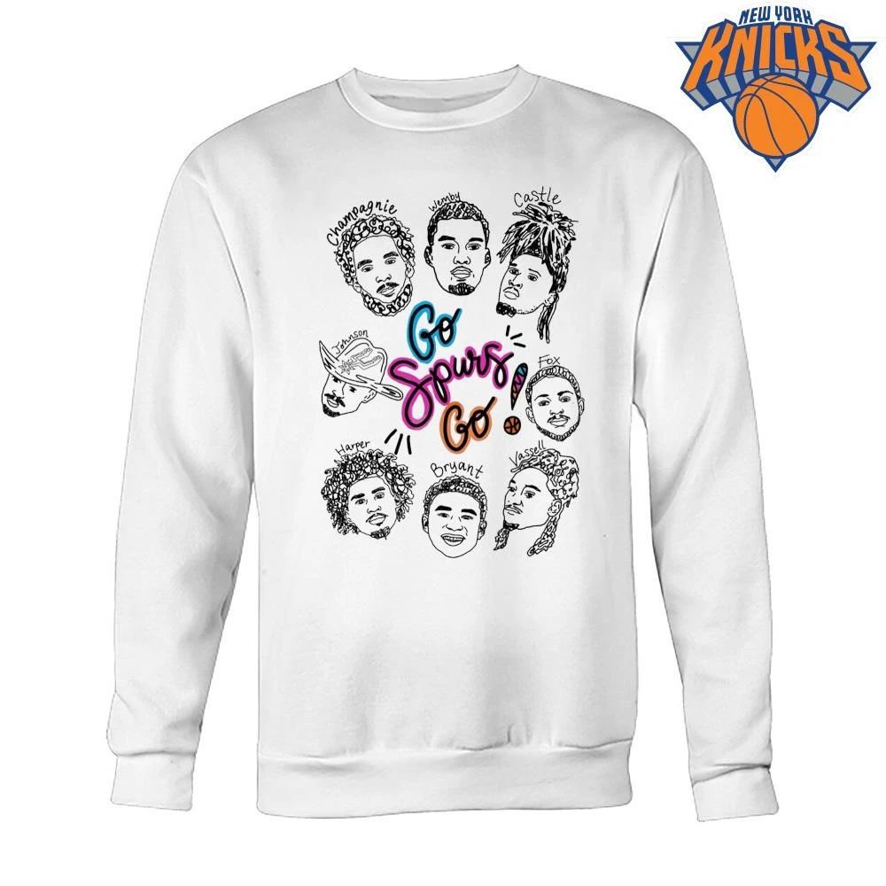 San Antonio Spurs Squad Lineup Big Head Names Graphic NBA Finals 2026 Shirt