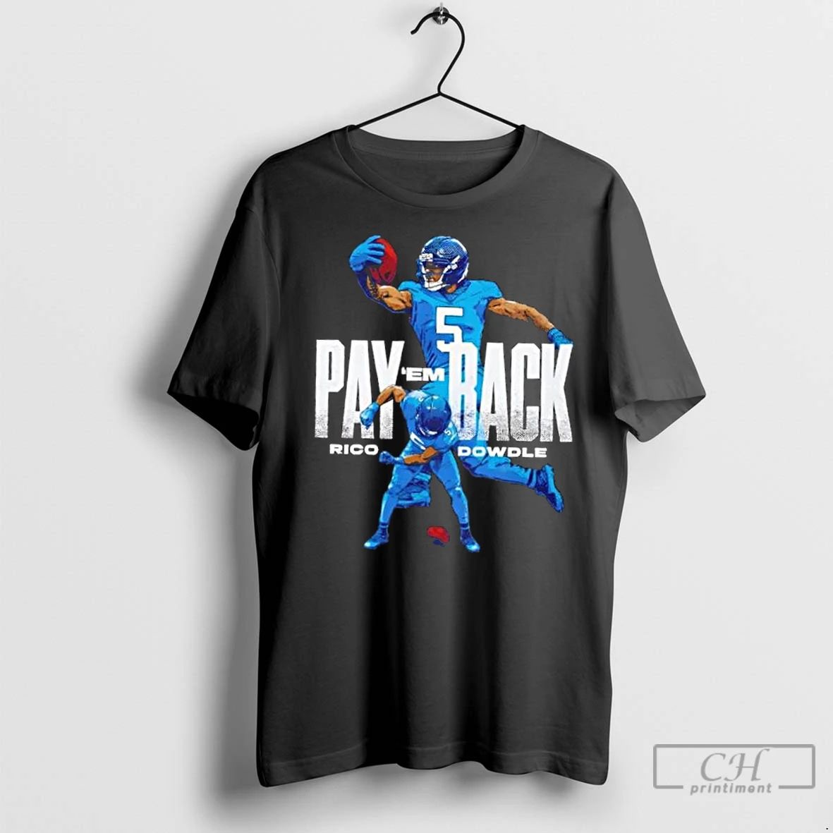 Classic Rico Dowdle Carolina Panthers Pay Em Back