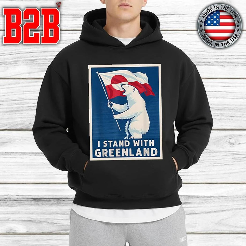 I Stand With Greenland Flag Bear Shirt