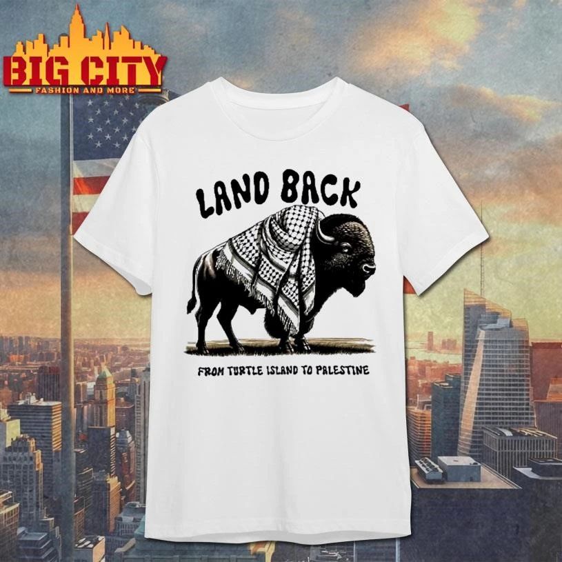 Land Back From Turtle Island To Palestine graphic shirt