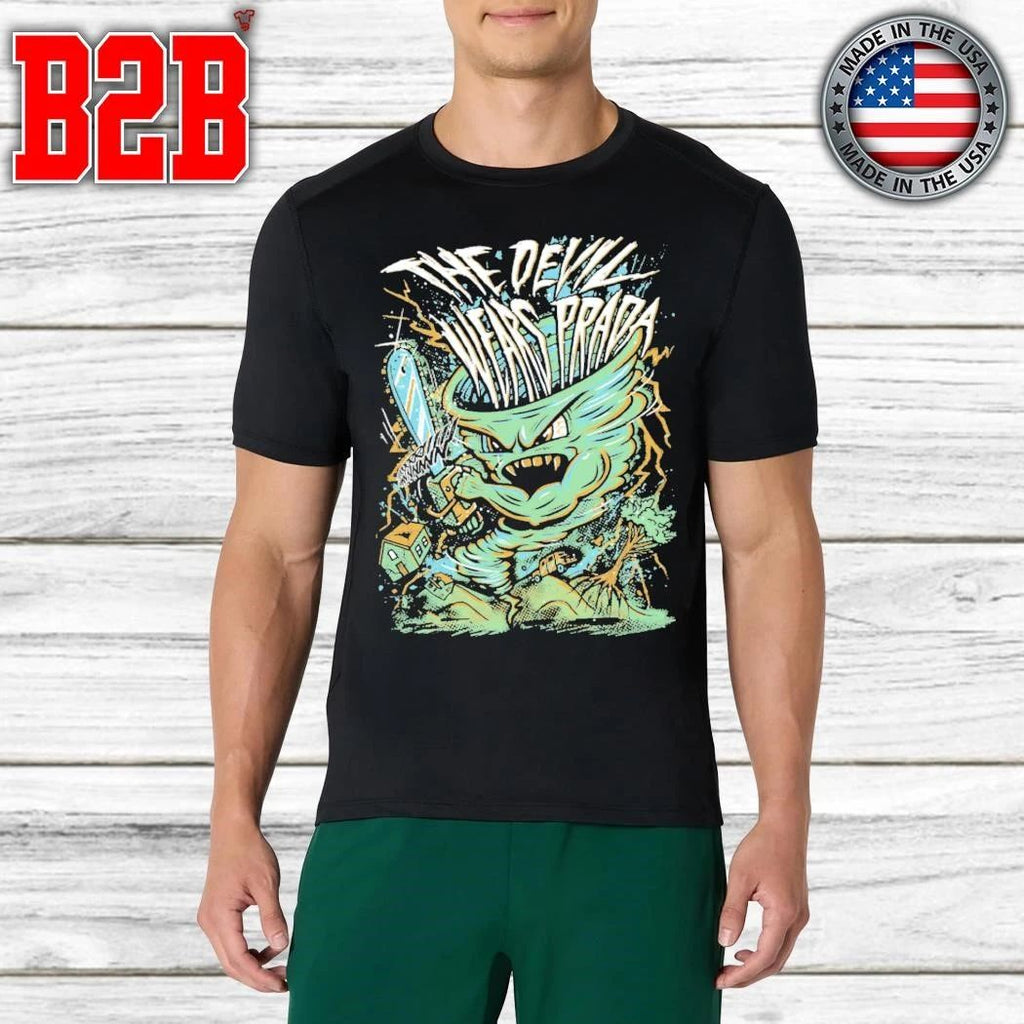 The Devil Wears Prada Band Chainsaw Brutality Tornado Shirt