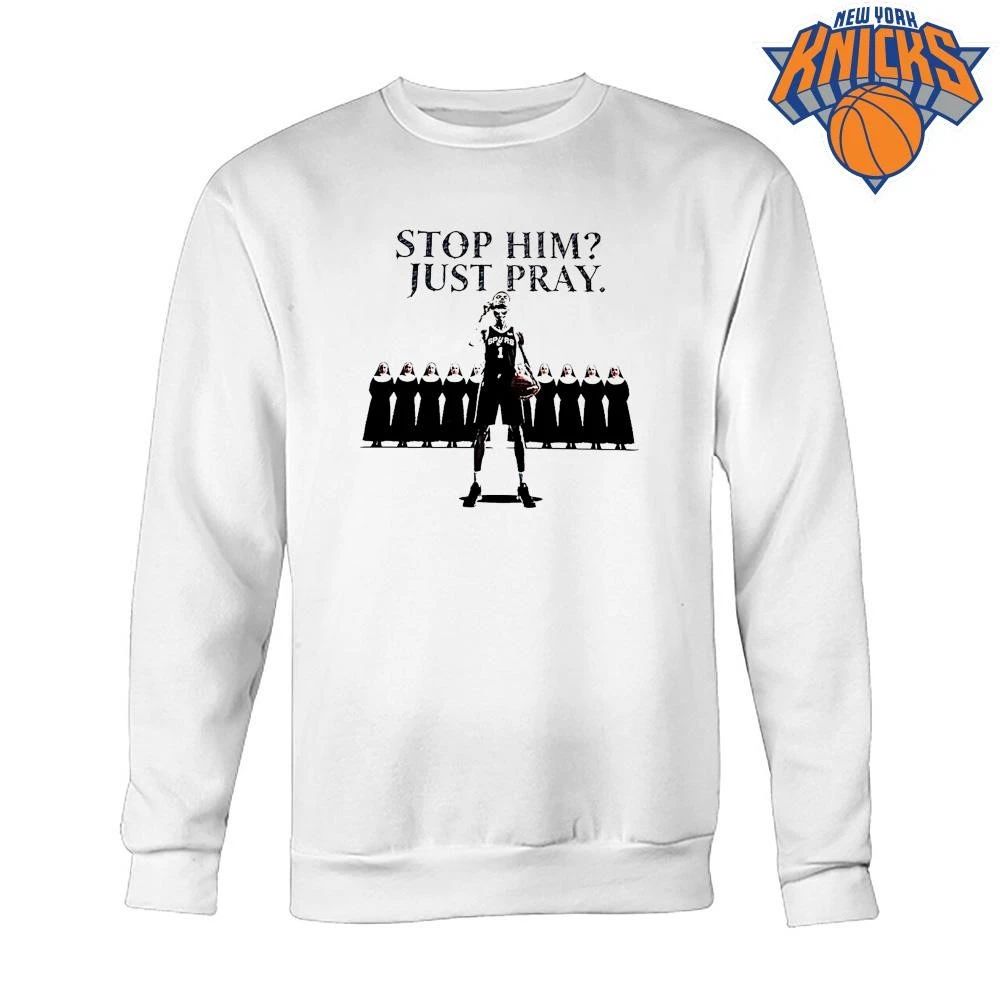 Victor Wembanyama Alien Mask Vs Nuns Stop Him Just Pray Shirt