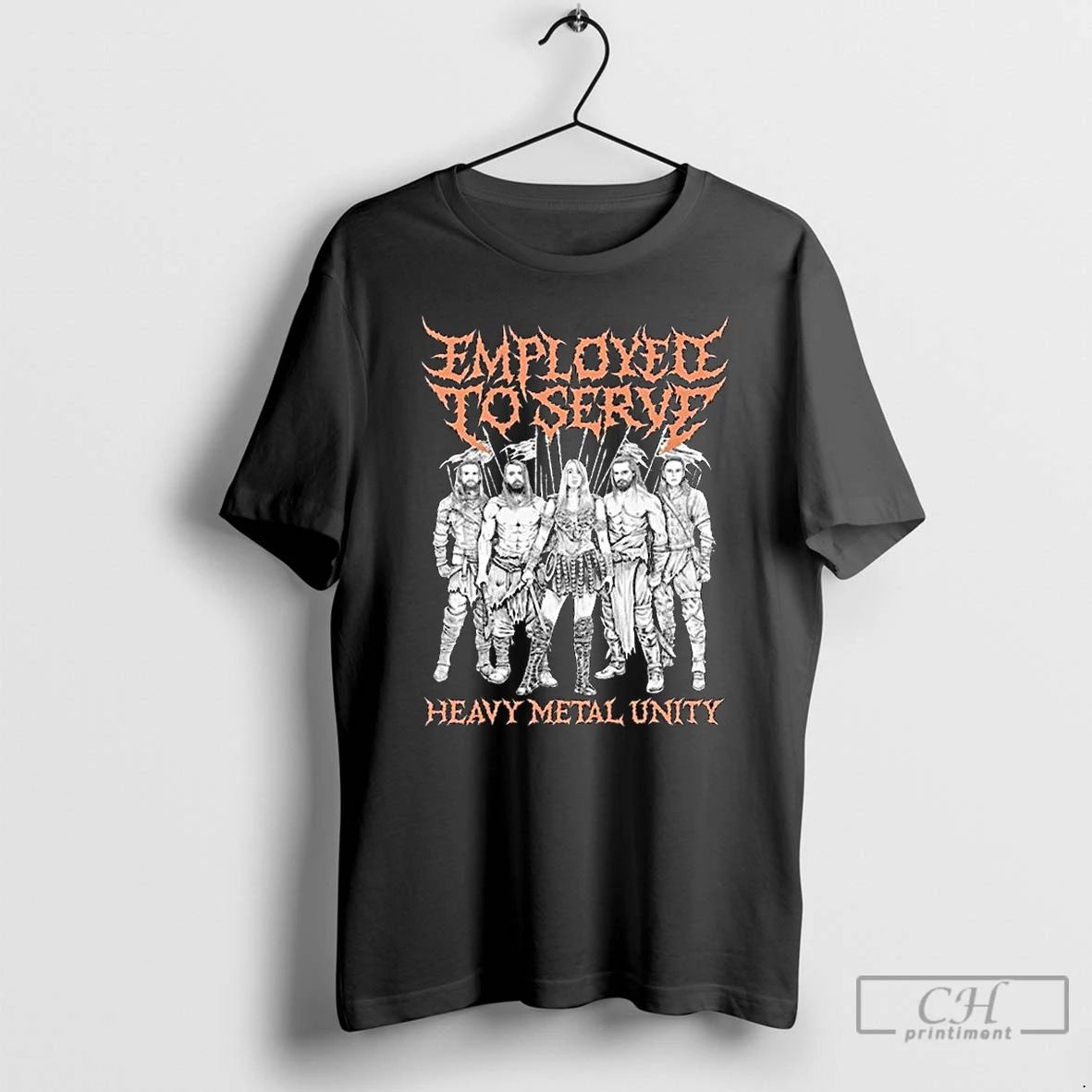 Premium Employed To Serve Heavy Metal Unity Long Sleve T Shirts