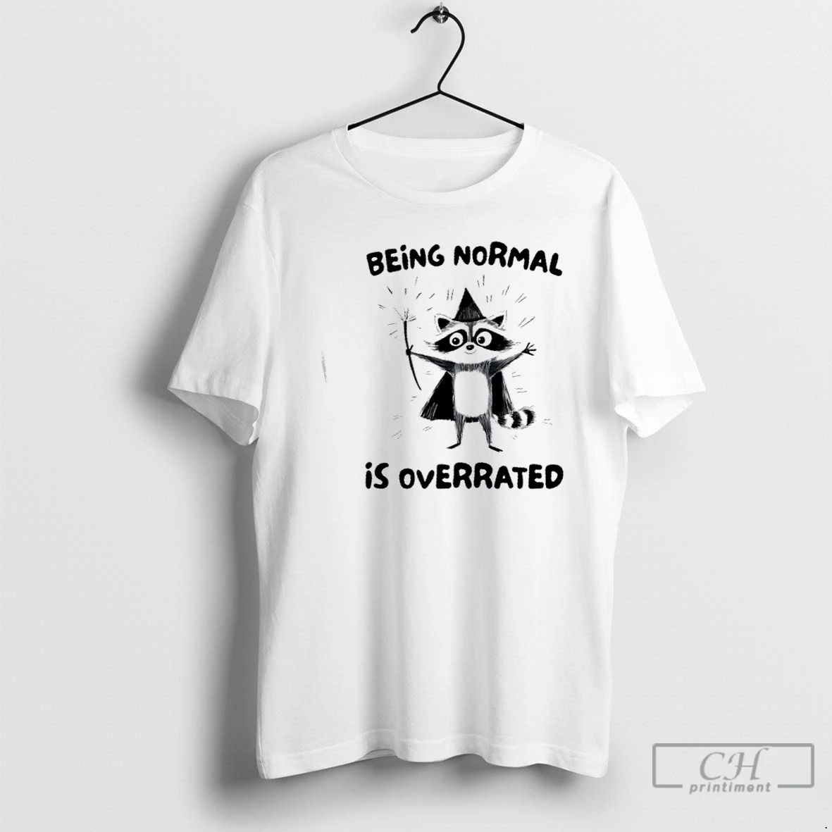 Premium Raccoon Wizard Being Normal Is Overrated T Shirts
