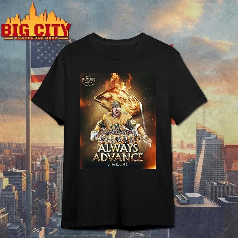 Vegas Golden Knights﻿ Alway Advance On To Round 2 Playoffs 2026 Shirt