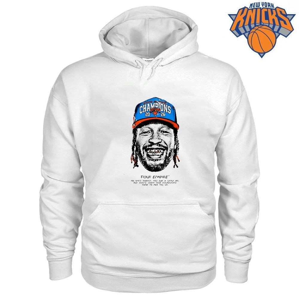 Jalen Brunson The Mecca NYC World Champs Vintage Halftone Face Graphic Shirt
