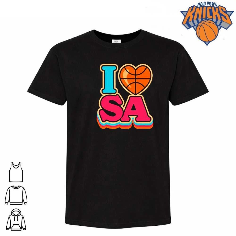 Retro I Heart SA Basketball San Antonio Heart Graphic T Shirt