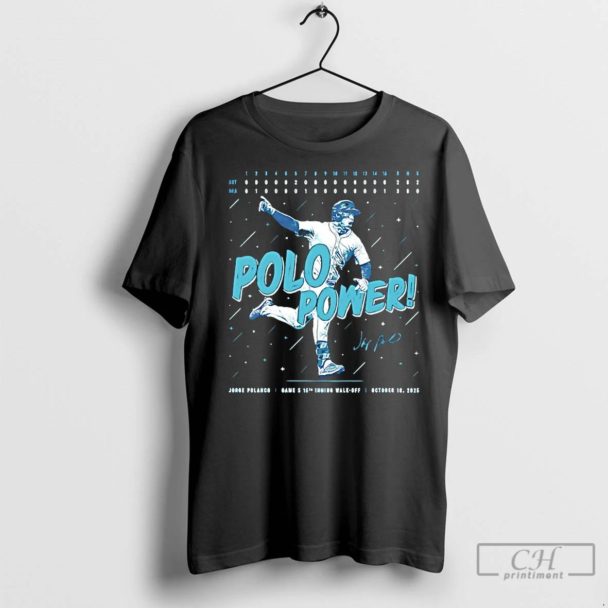 Classic Seattle Jorge Polanco Polo Power Game 5 15th Inning Walk Off