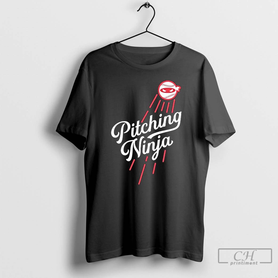 Premium Pitching Ninja Los Angeles Dodgers Parody Logo T Shirts