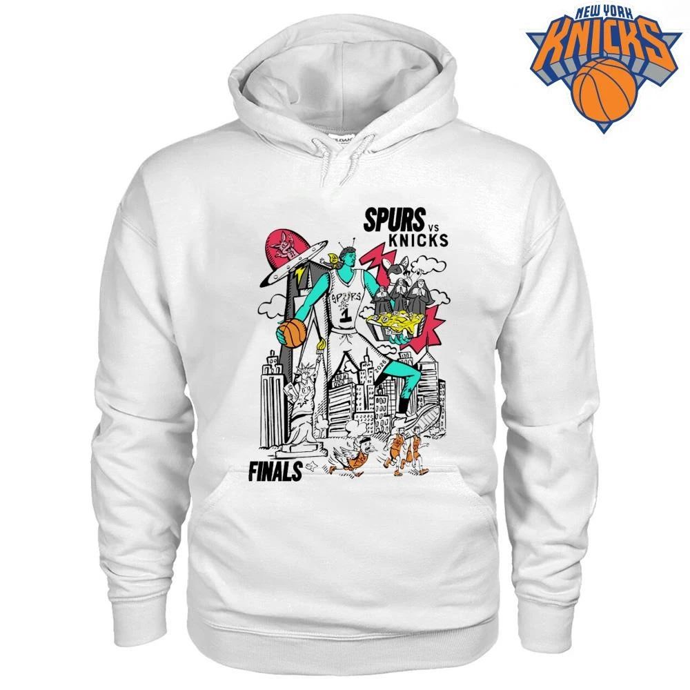 NBA Finals 2026 Spurs vs Knicks Vintage Basketball Graphic Game 4 Shirt