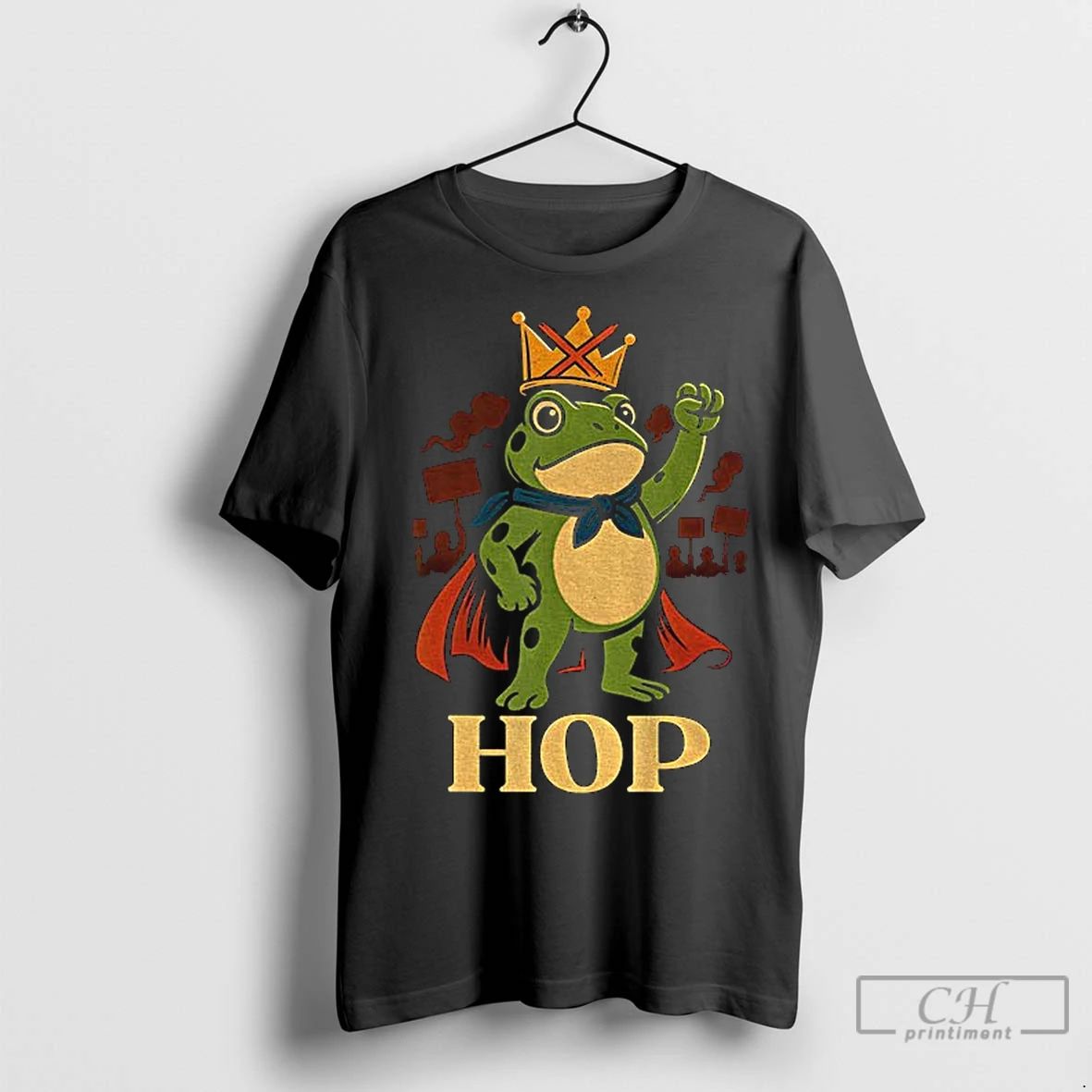 Classic Funny Portland Frog Hop Protest Resist Frog No Kings Political