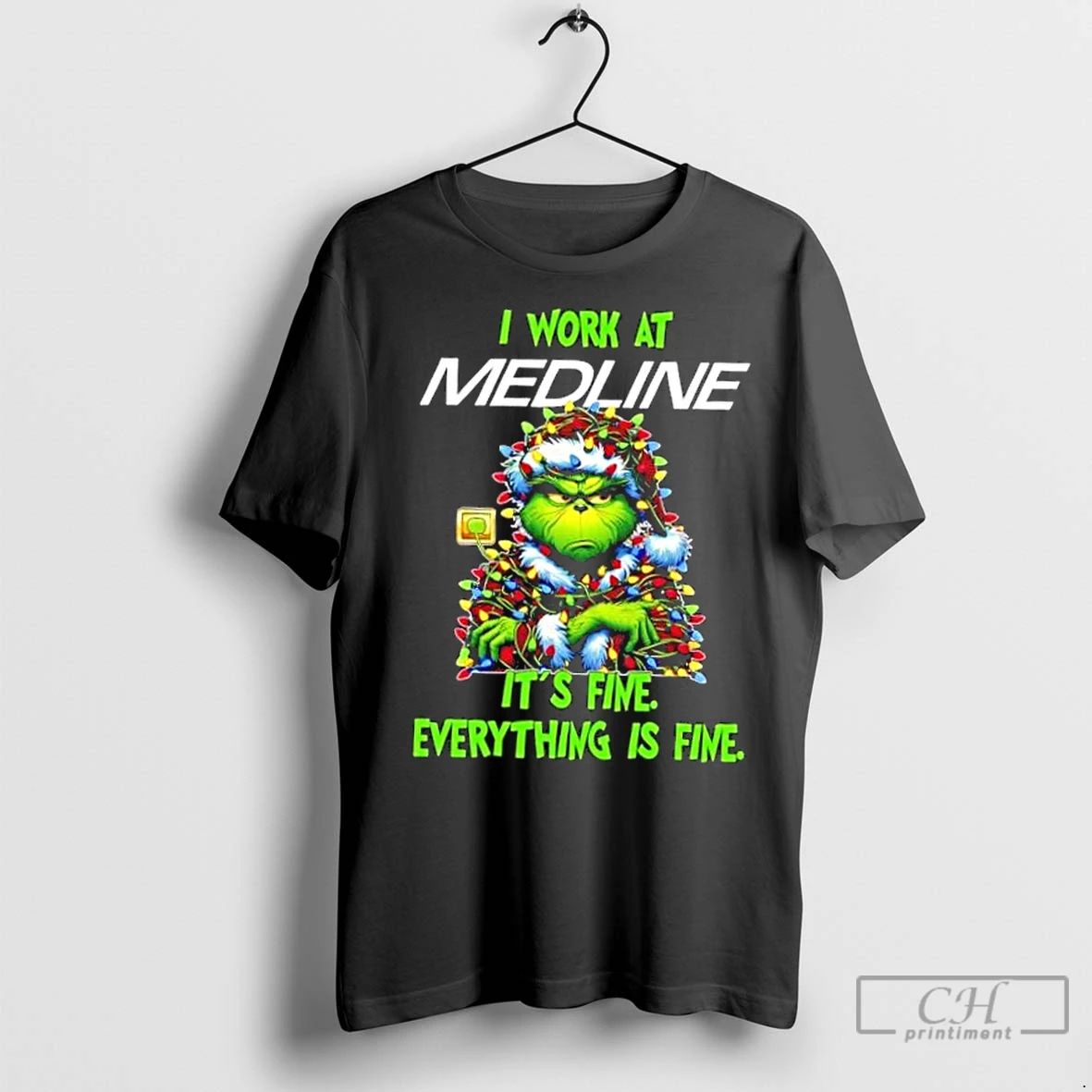 Classic Grinch Christmas Tree X Medline I Work At Its Fine Everything Is Fine