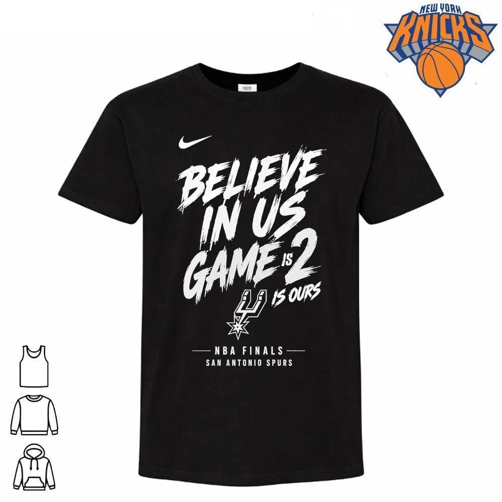 San Antonio Spurs Believe In Us Game 2 Is Ours Basketball Playoffs Graphic Vintage NBA Finals 2026 Shirt