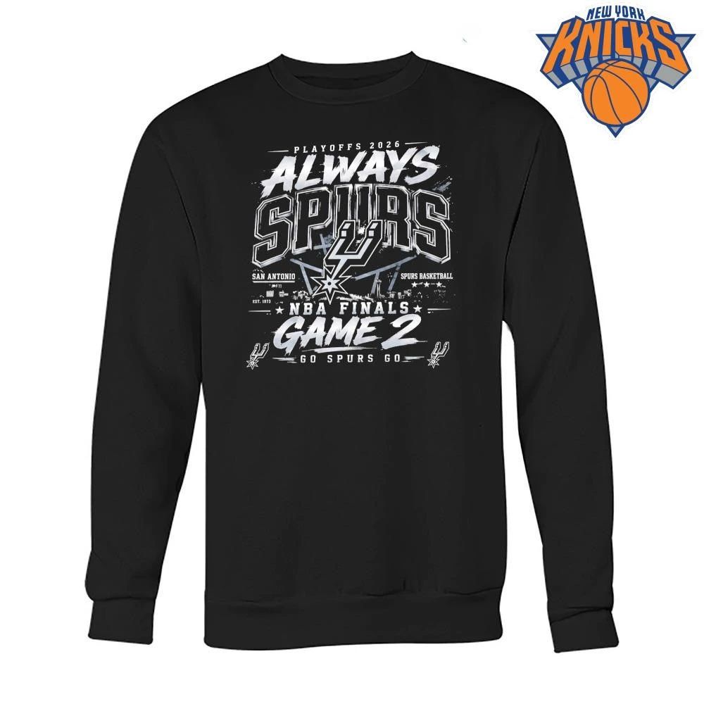 San Antonio Spurs Always Spurs Playoffs Game 2 Skyline Graphic NBA Finals 2026 Shirt