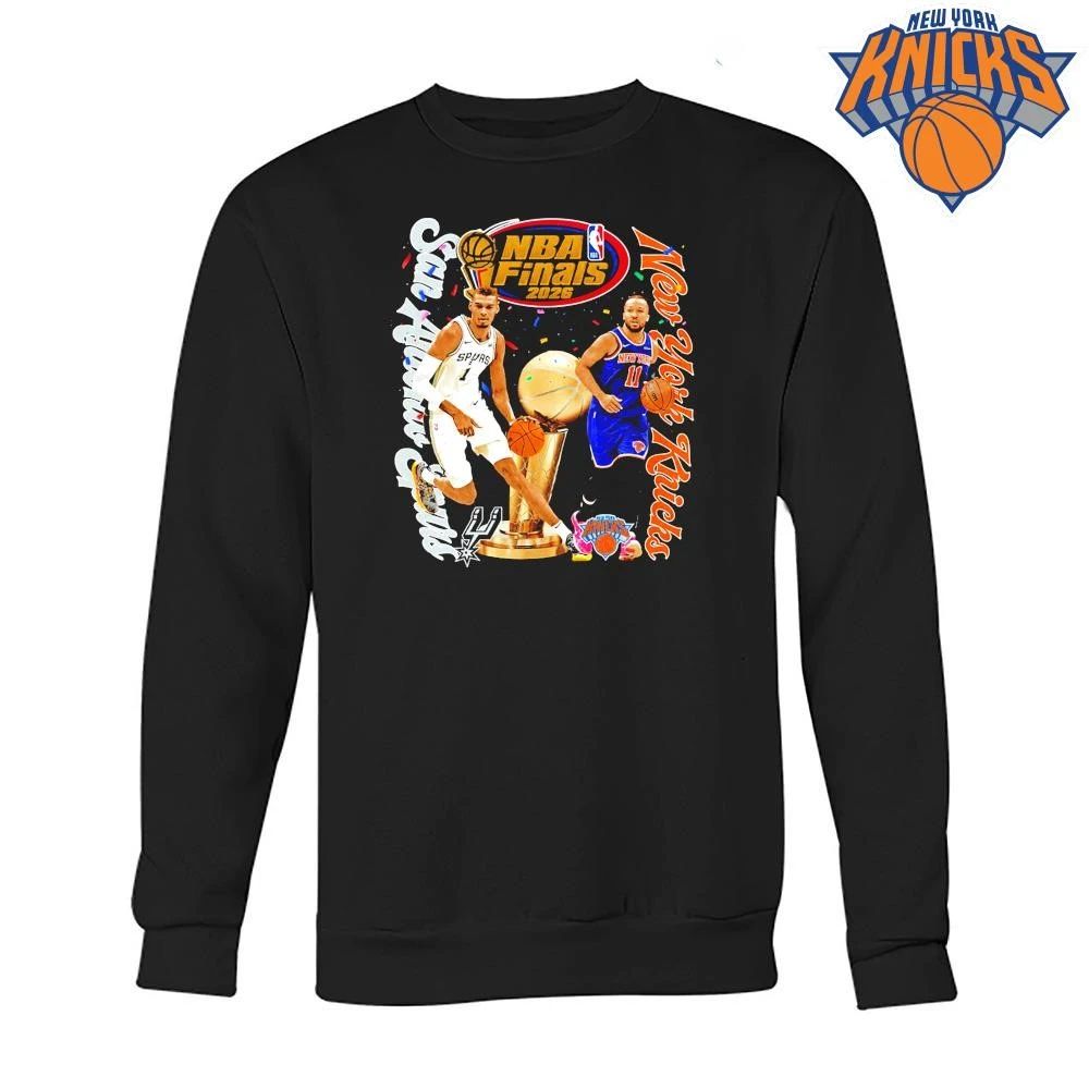 Victor Wembanyama Spurs vs Jalen Brunson Knicks NBA Finals 2026 Graphic Shirt