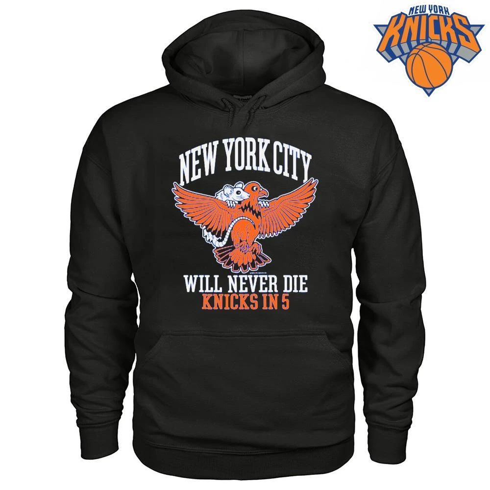 New York City Will Never Die Pigeon Rat Knicks In 5 NBA Finals 2026 Shirt