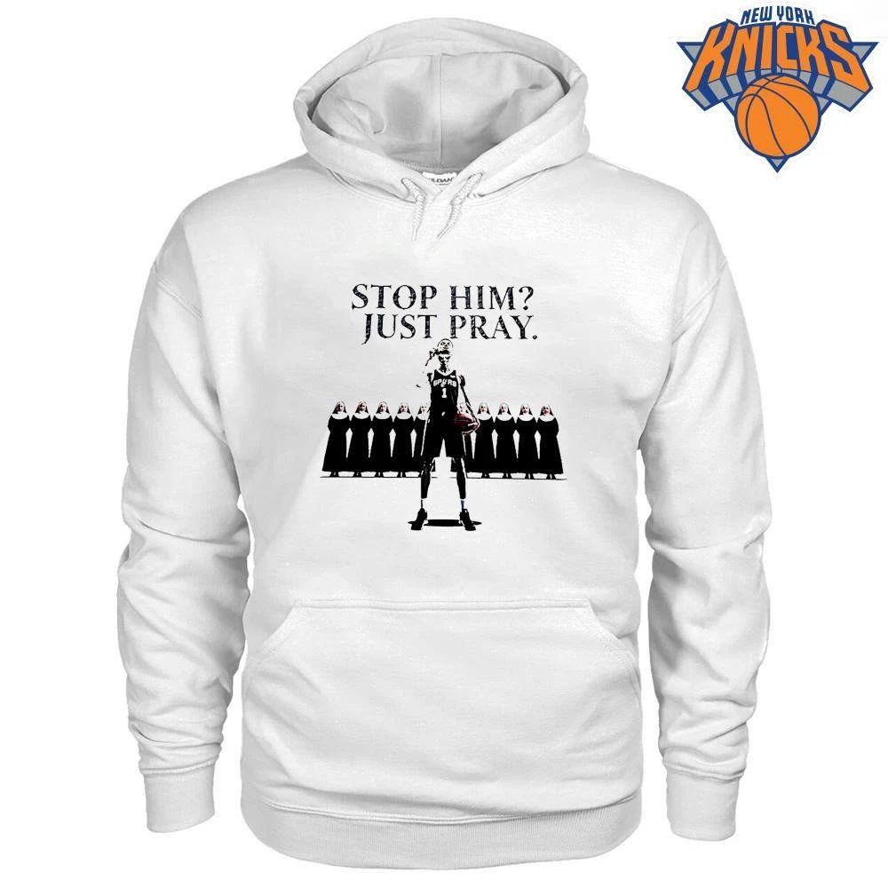 Victor Wembanyama Alien Mask Vs Nuns Stop Him Just Pray Shirt