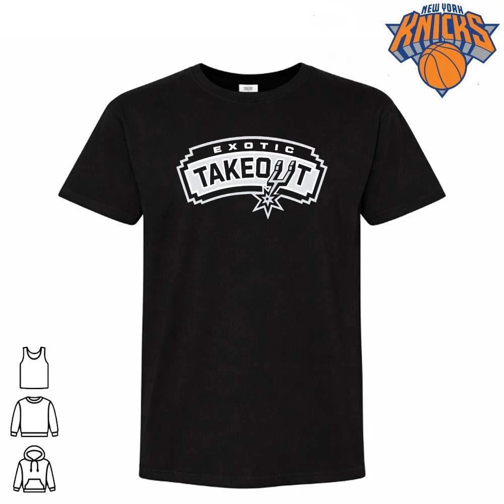 Exotic Takeout San Antonio Spurs Logo Parody Graphic Retro Font NBA Finals 2026 Shirt