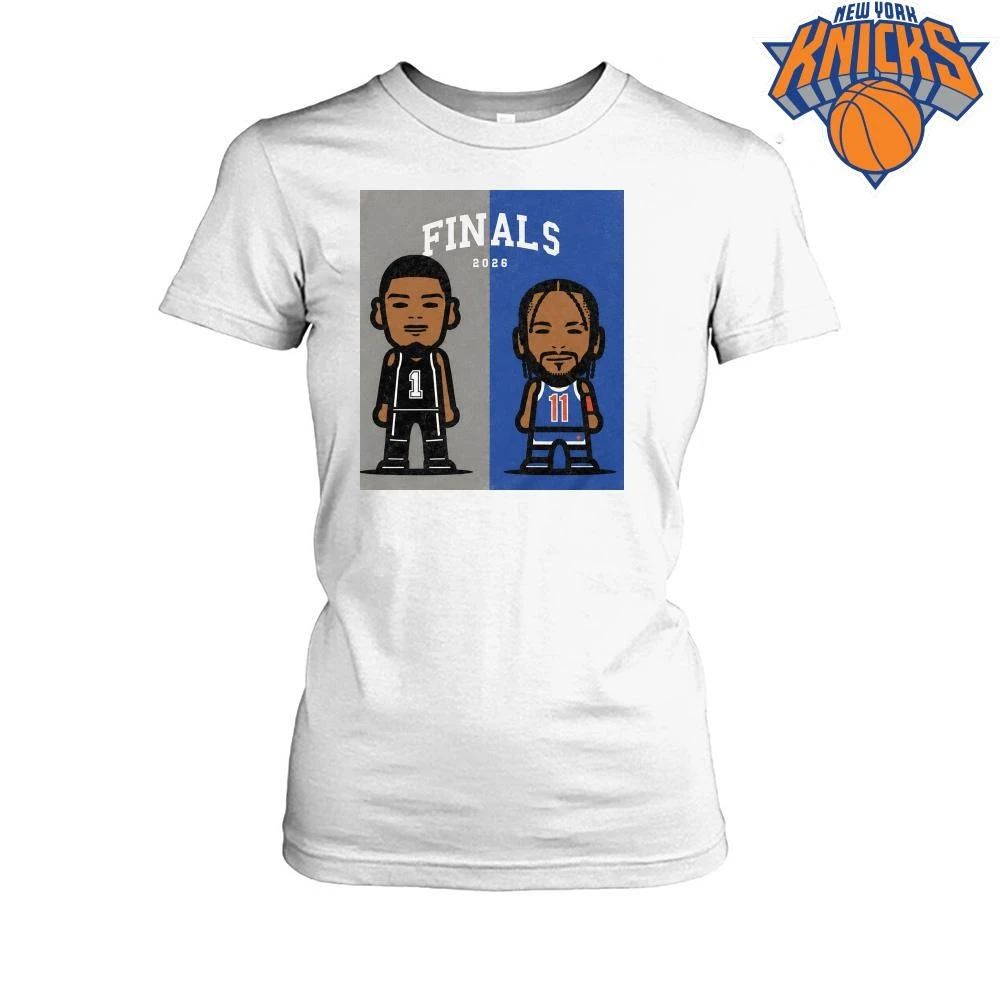 NBA Finals 2026 Chibi Wemby & Jalen Basketball Players Graphic White T Shirt