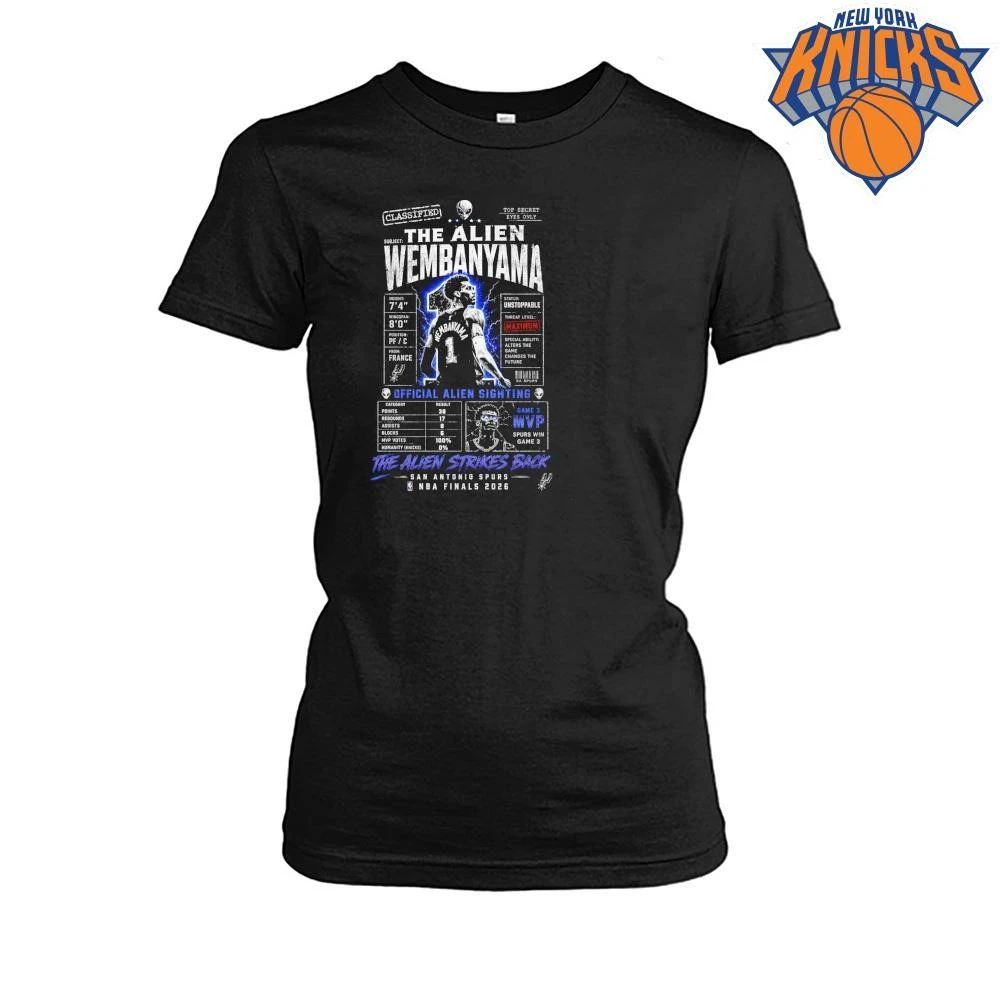 Victor Wembanyama Official Alien Sighting San Antonio Spurs Game 3 MVP NBA Finals 2026 Shirt