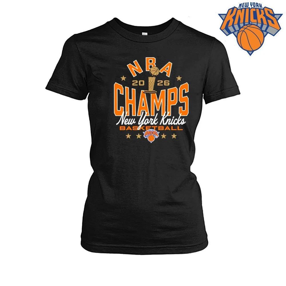 Sportiqe Knicks 2026 NBA Champions Black Duke Shirt