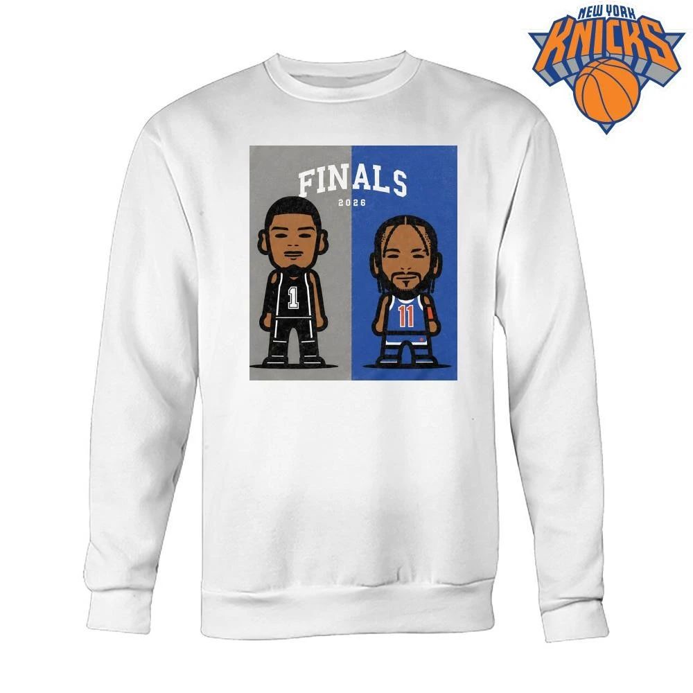 NBA Finals 2026 Chibi Wemby & Jalen Basketball Players Graphic White T Shirt