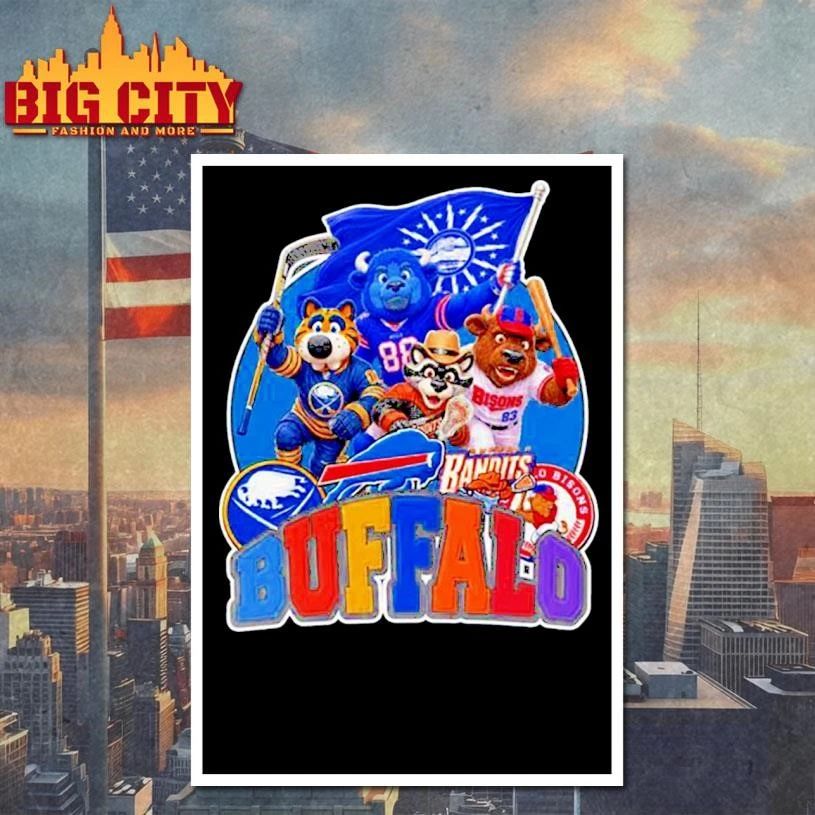Buffalo sports mascot squad flag Shirt