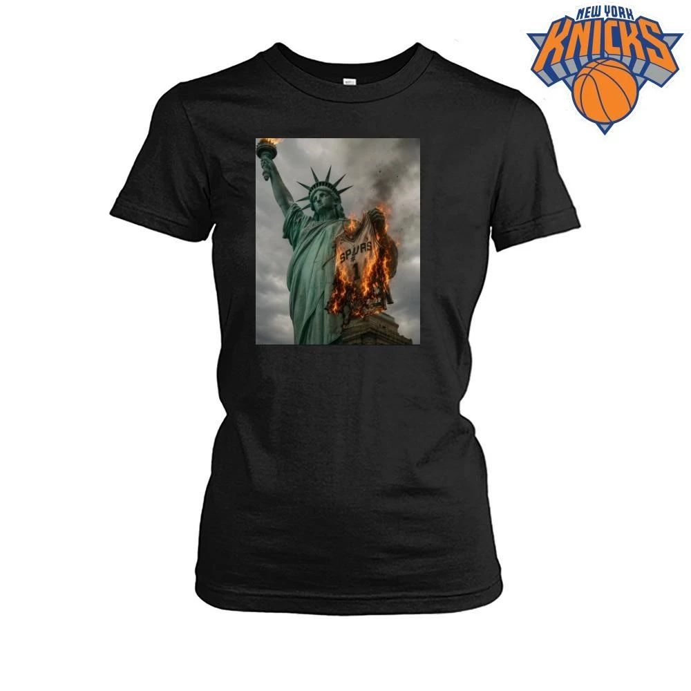 Statue of Liberty Burning San Antonio Spurs Jersey NBA Finals 2026 Shirt