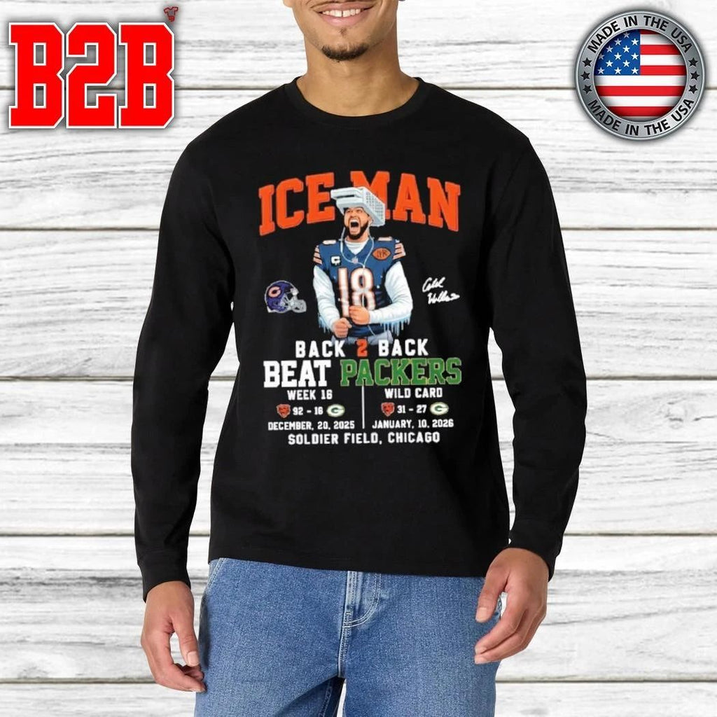Bears Caleb Iceman Back 2 Back Beat Packers Shirt