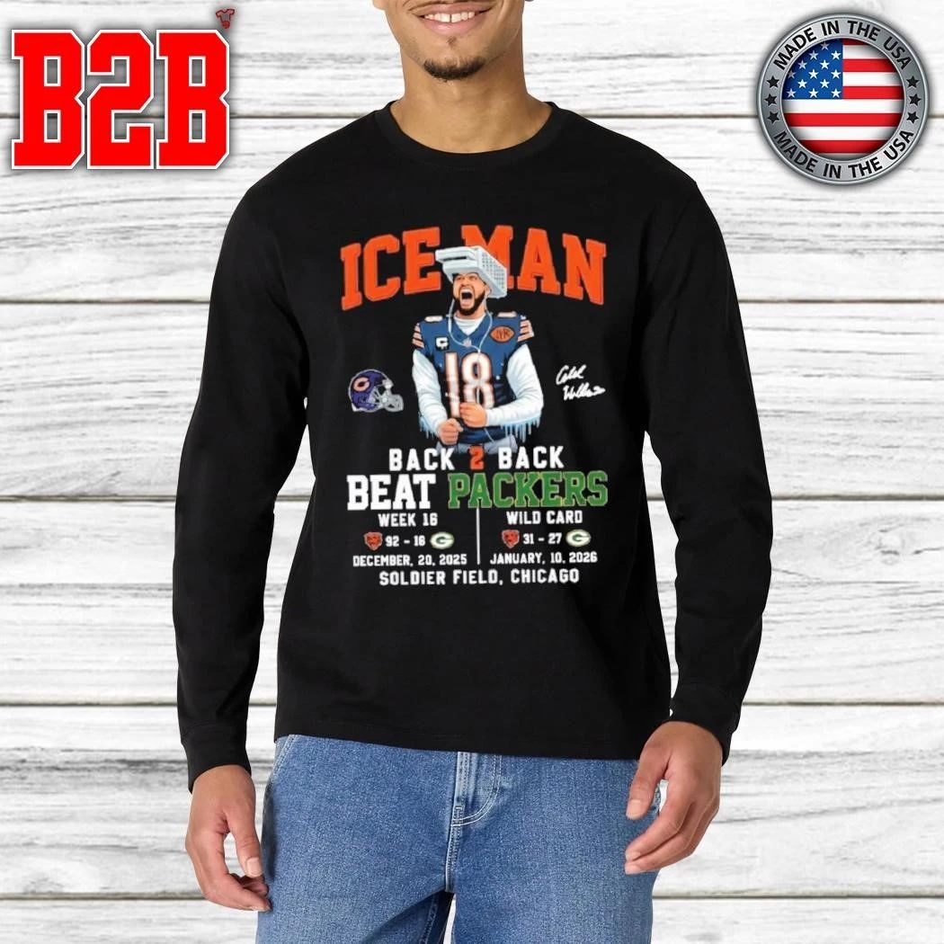 Bears Caleb Iceman Back 2 Back Beat Packers Shirt