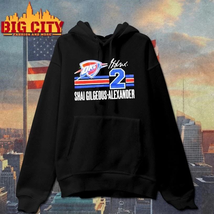 Shai Gilgeous-Alexander 2 Oklahoma City Thunder 2026 NBA Playoff signature Shirt