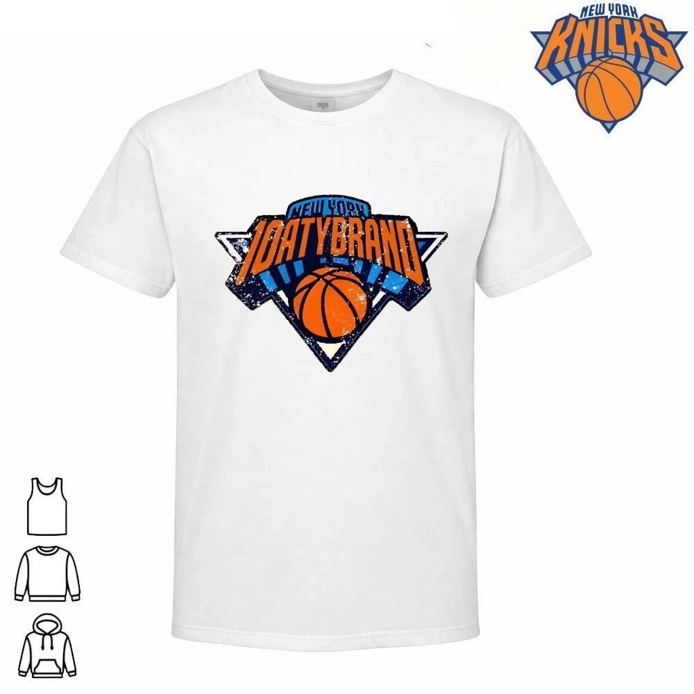 Retro New York 10atybrand Basketball Triangle Badge Distressed Graphic Shirt