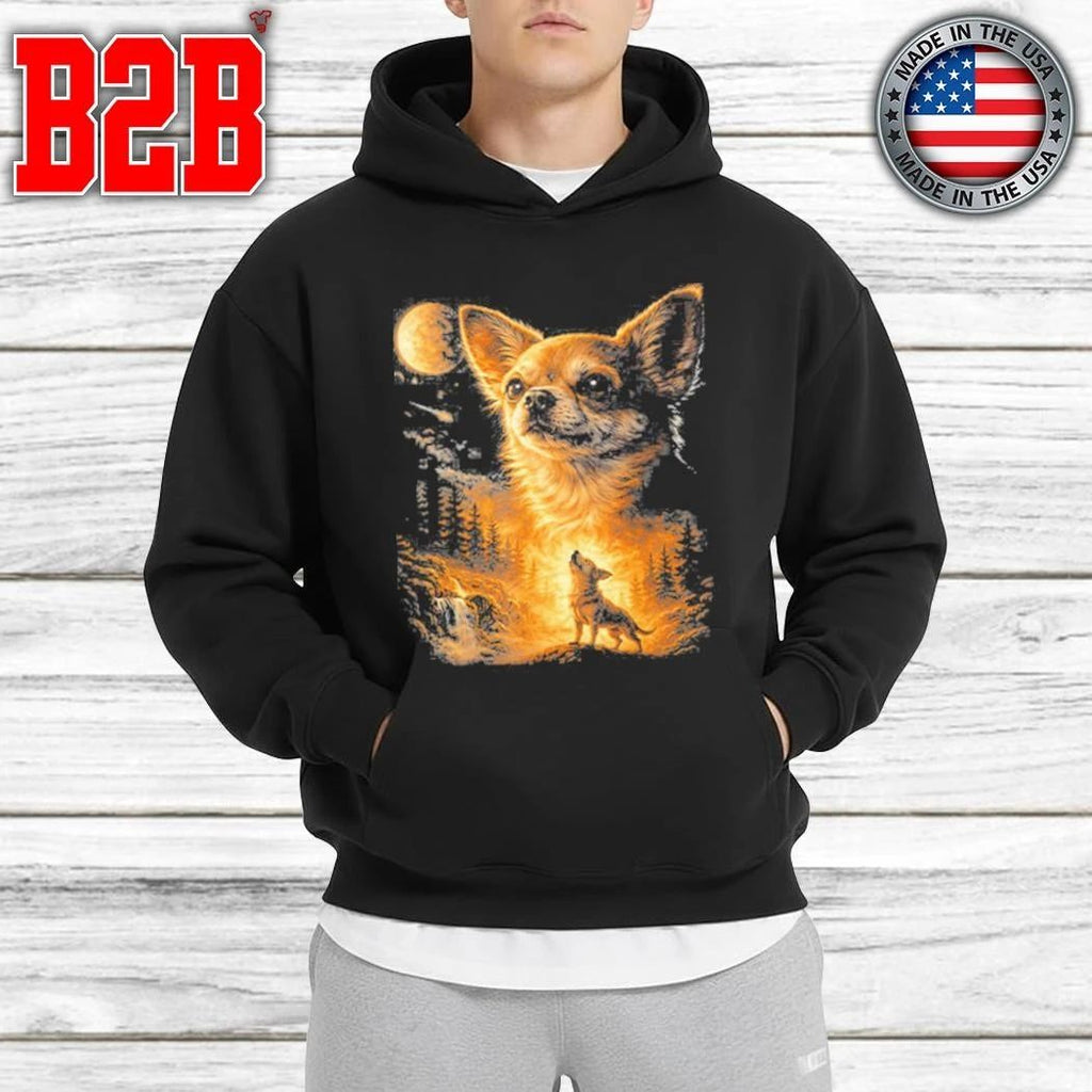 Chihuahua Howling To The Moon Shirt