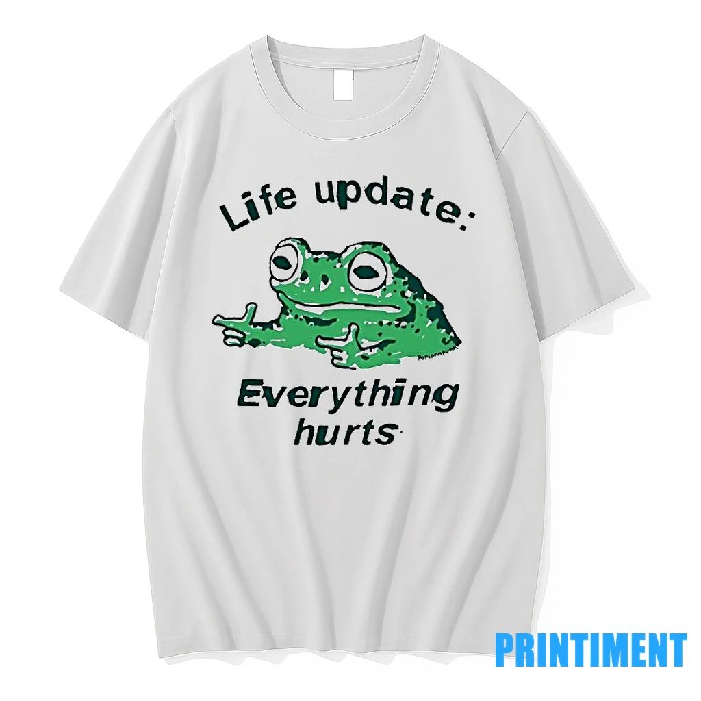 Frog Life Update Everything Hurts Meme Tshirts Sweater