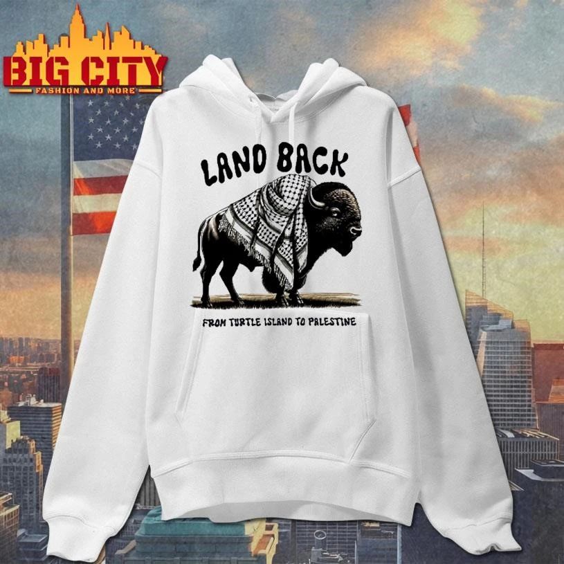 Land Back From Turtle Island To Palestine graphic shirt