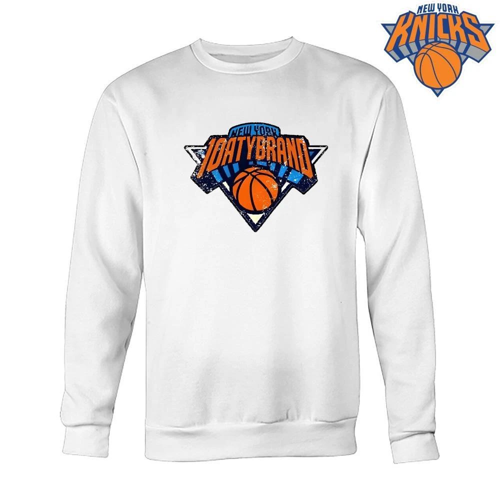 Retro New York 10atybrand Basketball Triangle Badge Distressed Graphic Shirt