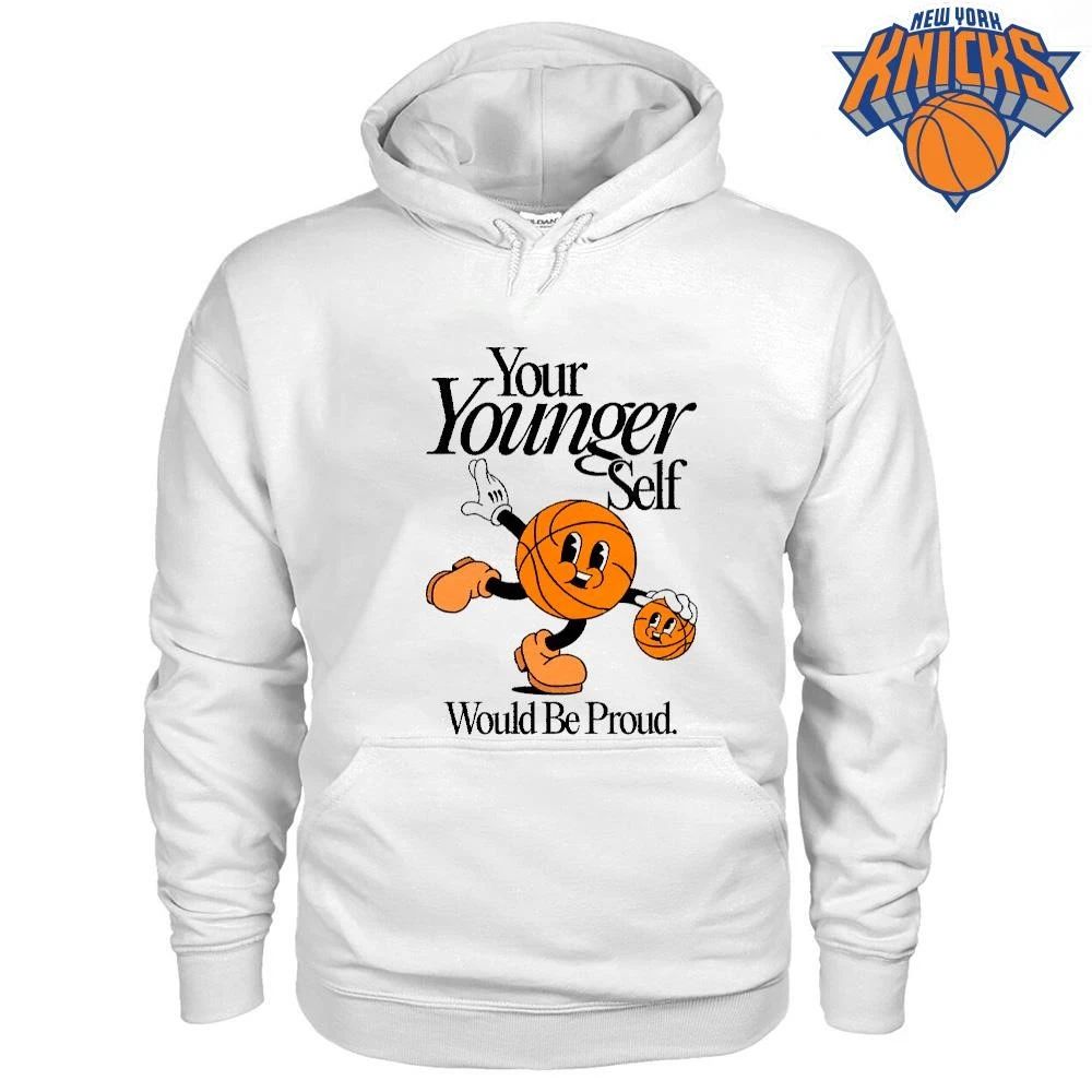 Your Younger Self Would Be Proud Retro Mascot Basketball Aesthetic Motivational Graphic Shirt