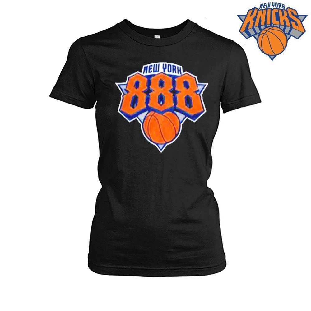 New York 888 Basketball Graphic Orange Blue Team Logo NBA Finals 2026 Shirt