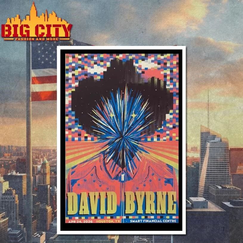 David Byrne Apr 24 2026 Houston Poster Shirt