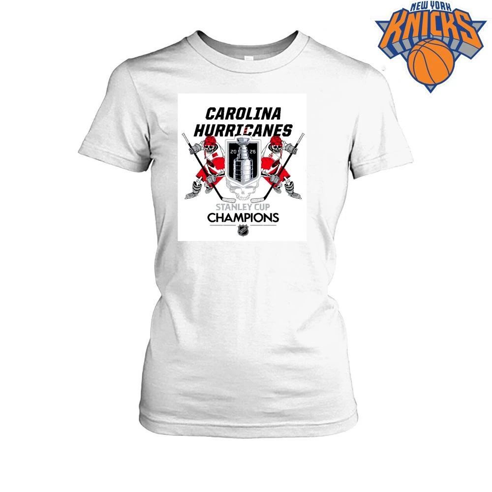 Carolina Hurricanes Grateful Dead Skull Stanley Cup Champions 2026 Shirt