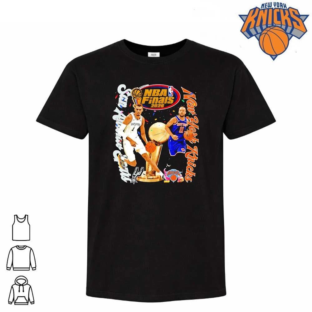 Victor Wembanyama Spurs vs Jalen Brunson Knicks NBA Finals 2026 Graphic Shirt