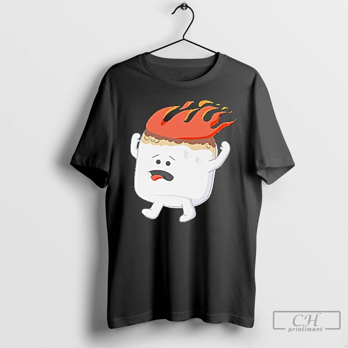 Premium Flaming Marshmallow Ornaments T Shirts